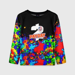 Детский лонгслив 3D Payday2 неоновые краски