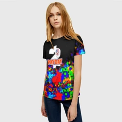 Женская футболка 3D Payday2 неоновые краски - фото 2