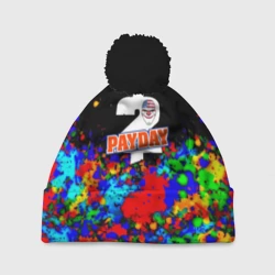Шапка 3D c помпоном Payday2 неоновые краски