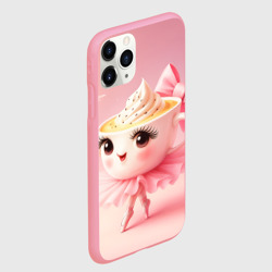 Чехол для iPhone 11 Pro Max матовый Балерина капучино розовый - фото 2