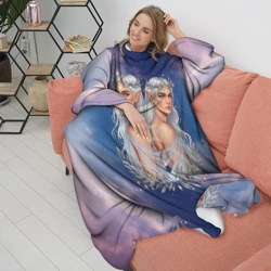 Плед с рукавами Эльфы Близнецы знак зодиака стихия воздуха - фото 2