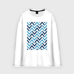 Мужской лонгслив oversize хлопок Узор геометрия
