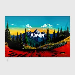 Флаг 3D Админ в горах