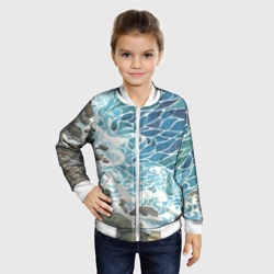 Детский бомбер 3D Море акварель с волнами - фото 2