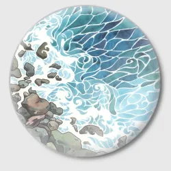 Значок Море акварель с волнами