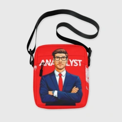 Сумка через плечо 3D Аналитик на красном