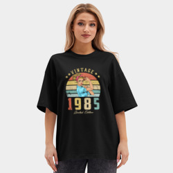 Женская футболка Oversize хлопок premium Винтаж 1985 - фото 2