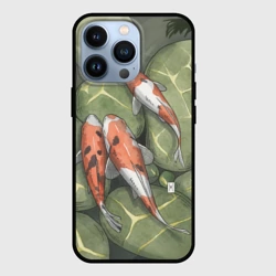 Чехол для iPhone 13 Pro Акварельные карпы кои