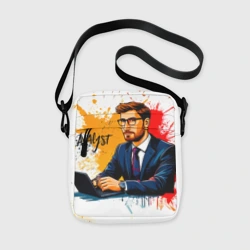 Сумка через плечо 3D Аналитик на белом