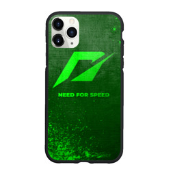 Чехол для iPhone 11 Pro Max матовый Need for Speed - green gradient