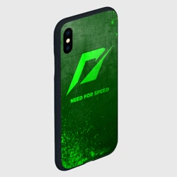 Чехол для iPhone XS Max матовый Need for Speed - green gradient - фото 2