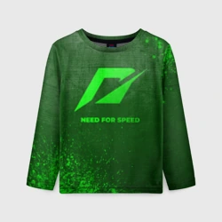 Детский лонгслив 3D Need for Speed - green gradient