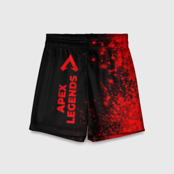 Детские спортивные шорты 3D Apex Legends - red gradient по-вертикали
