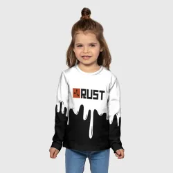 Детский лонгслив 3D Rust краски - фото 2