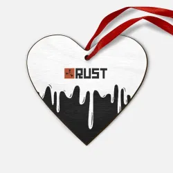Деревянная игрушка Сердце Rust краски