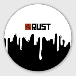 Круглый коврик для мышки Rust краски