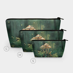 Косметичка 3D Акварельная лягушка в грибах - фото 2