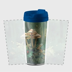 Термокружка-непроливайка Акварельная лягушка в грибах - фото 2