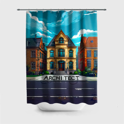 Штора 3D для ванной Architect здание