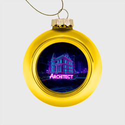 Ёлочный шар стеклянный/пластиковый Неоновое здание Architect