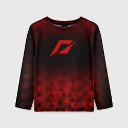 Детский лонгслив 3D Need for Speed red poly