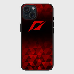 Чехол силиконовый для Apple iPhone 15 матовый Need for Speed red poly