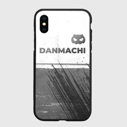 Чехол для iPhone XS Max матовый DanMachi - white gradient посередине
