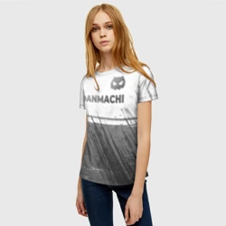 Женская футболка 3D DanMachi - white gradient посередине - фото 2