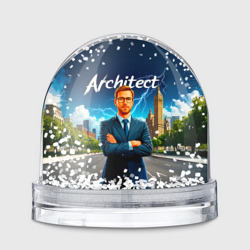 Игрушка Снежный шар Архитектор и молния