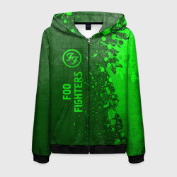Мужская толстовка 3D на молнии Foo Fighters - green gradient по-вертикали