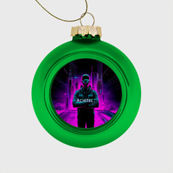 Ёлочный шар стеклянный/пластиковый Архитектор киберпанк