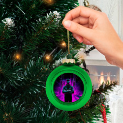 Ёлочный шар стеклянный/пластиковый Архитектор киберпанк - фото 2