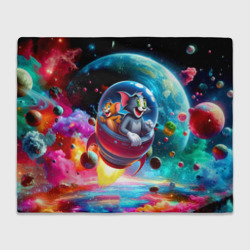 Плед 3D Том и Джерри летят в ракете - нейроарт