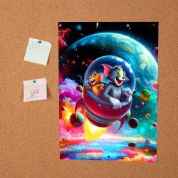 Постер Том и Джерри летят в ракете - нейроарт - фото 2