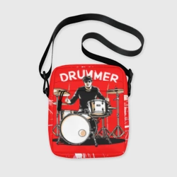 Сумка через плечо 3D Барабанщик на красном