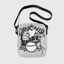 Сумка через плечо 3D Барабанщик на сером