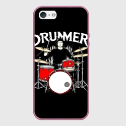 Чехол для iPhone 5/5S матовый Drummer на черном