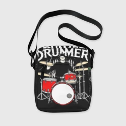 Сумка через плечо 3D Drummer на черном
