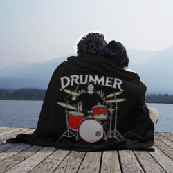 Плед 3D Drummer на черном - фото 2