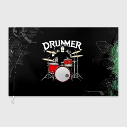 Флаг 3D Drummer на черном