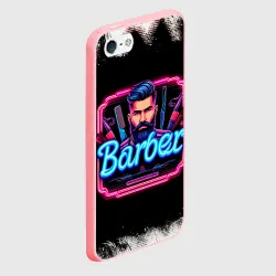 Чехол для iPhone 5/5S матовый Барбер неоновая вывеска - фото 2