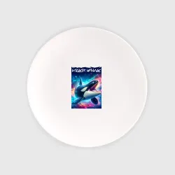 Тарелка Space killer whale - ai art fantasy
