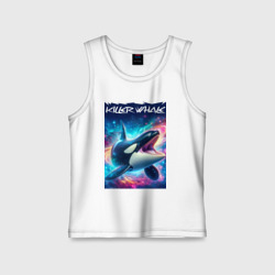 Детская майка хлопок Space killer whale - ai art fantasy