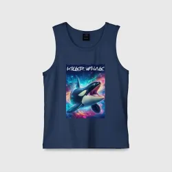 Детская майка хлопок Space killer whale - ai art fantasy
