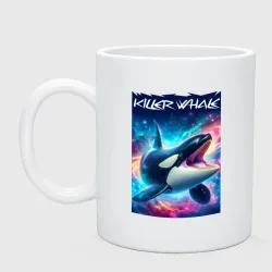 Кружка керамическая Space killer whale - ai art fantasy