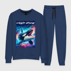 Женский костюм хлопок Space killer whale - ai art fantasy