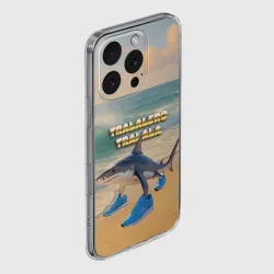Чехол для iPhone 16 Pro силиконовый с защитой камеры Tralalero Tralala - фото 2