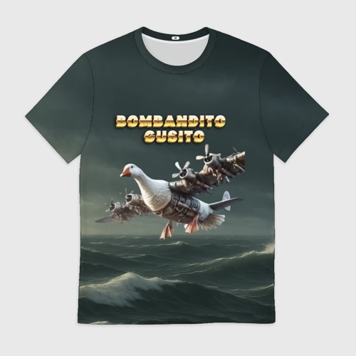 Мужская футболка 3D с принтом Bombandito Gusito мем, вид спереди #2