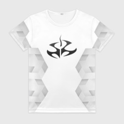 Женская футболка 3D Hitman white poly