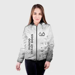 Женская куртка 3D Bungo Stray Dogs - white gradient вертикально - фото 2